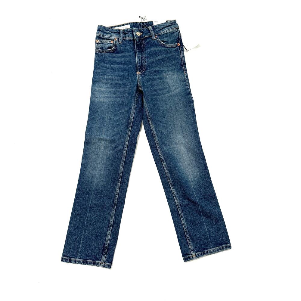 Zara NWT Straight Crop Slim Fit Size 0